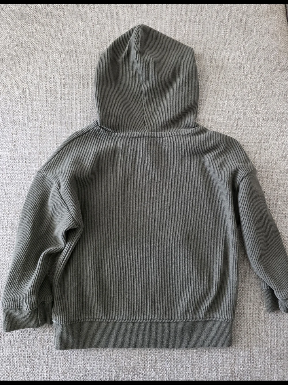 Cat & Jack Olive Hooded Ribbed Pullover Sweatshirt